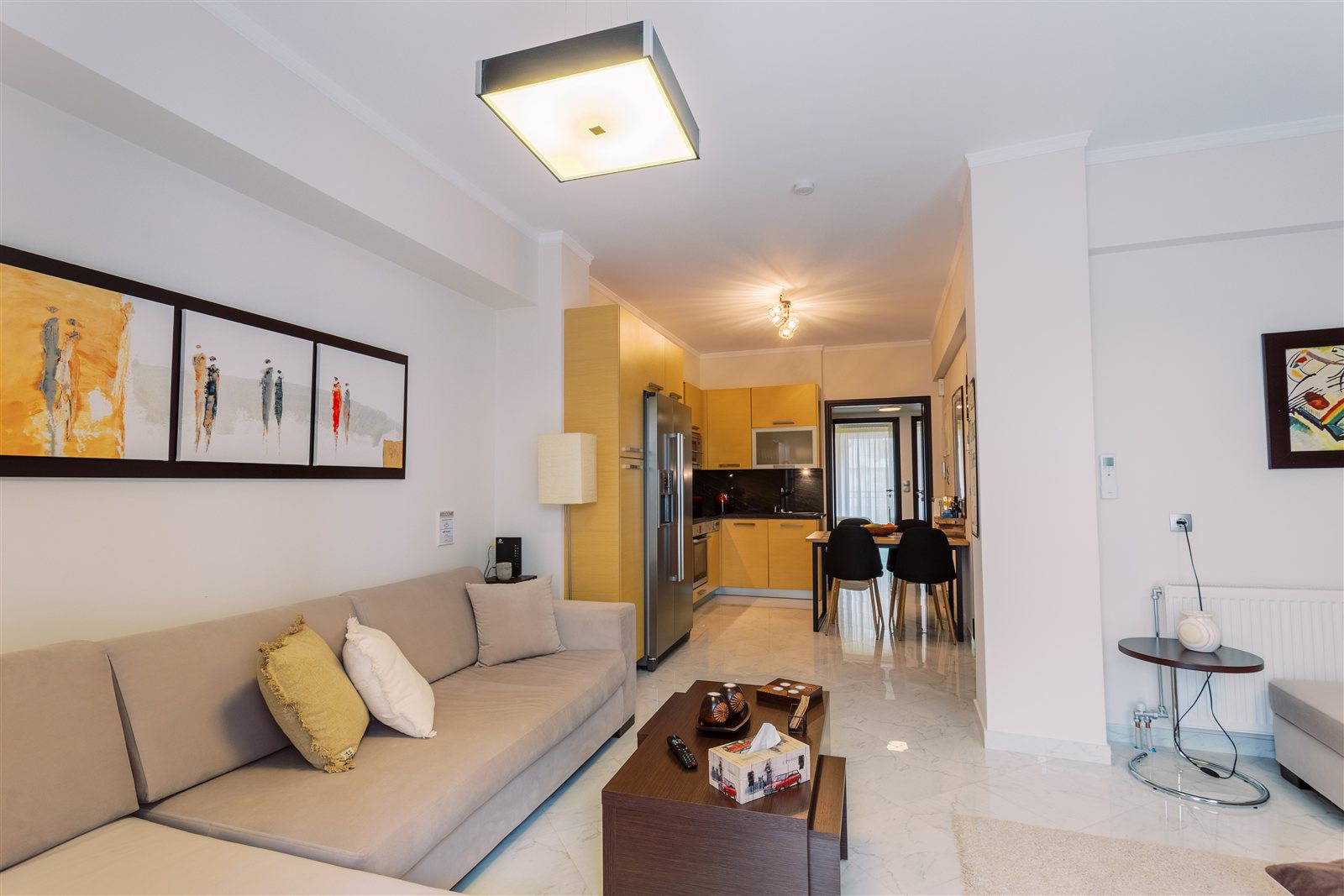 Living area at Gaia Apartment
