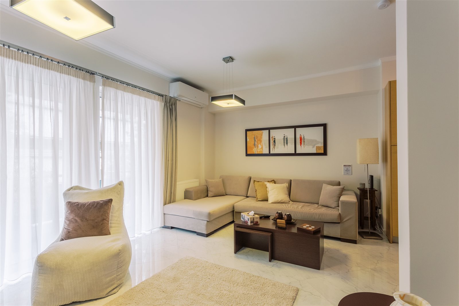 Living room at Gaia Apartment