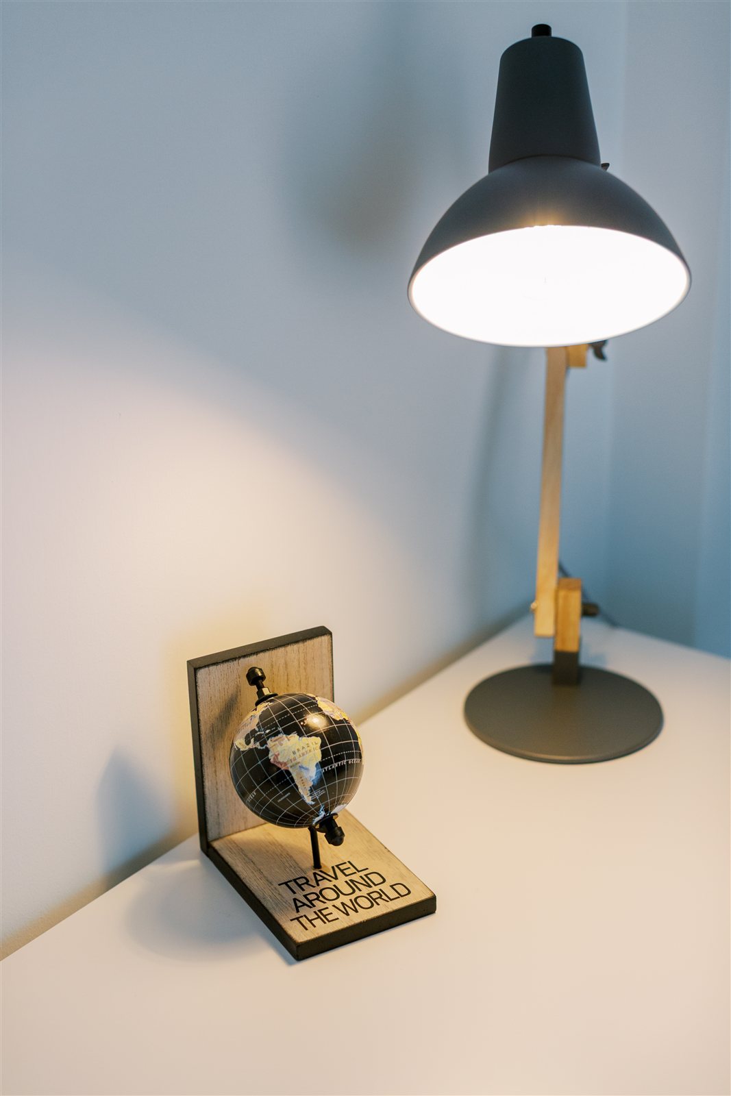 Desk detail at Helios Apartment
