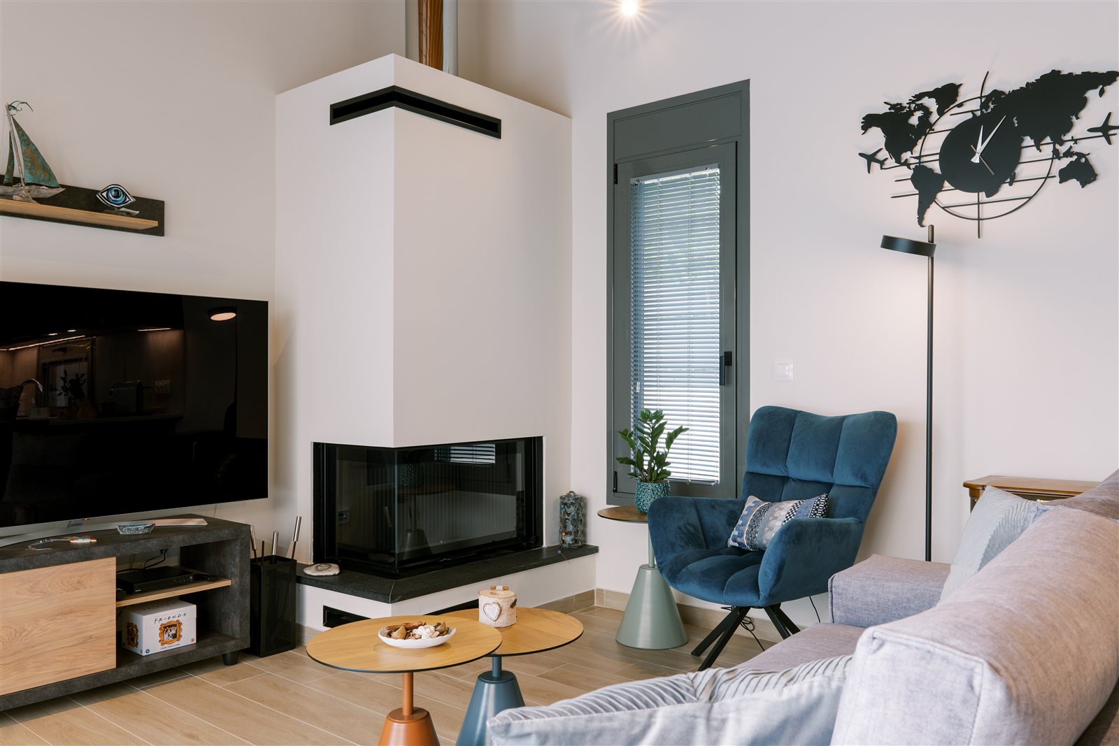 Living area at Odysseas Seaside Escape