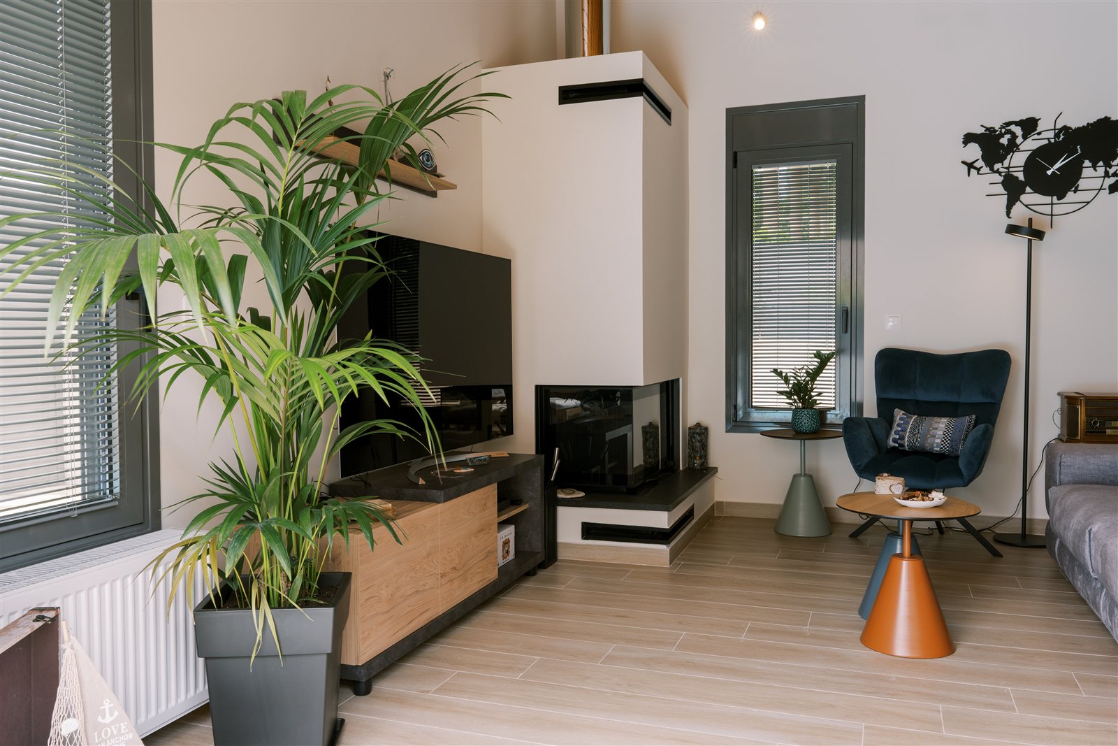 Living area at Odysseas Seaside Escape