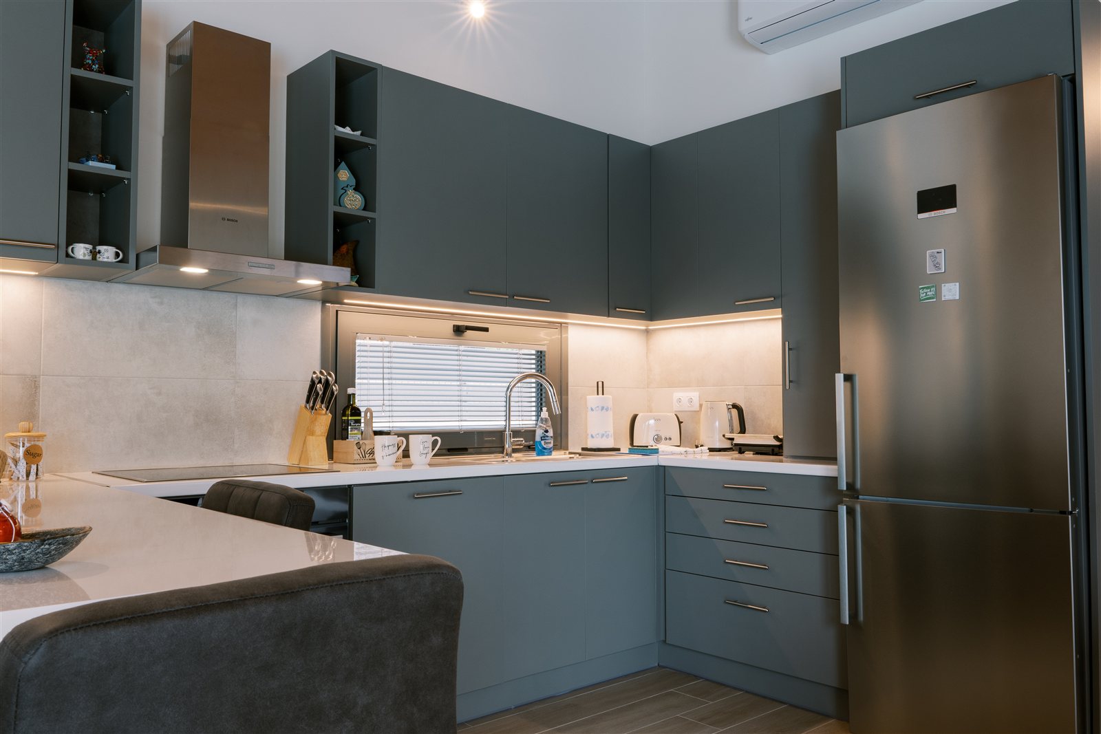 Kitchen at Odysseas Seaside Escape