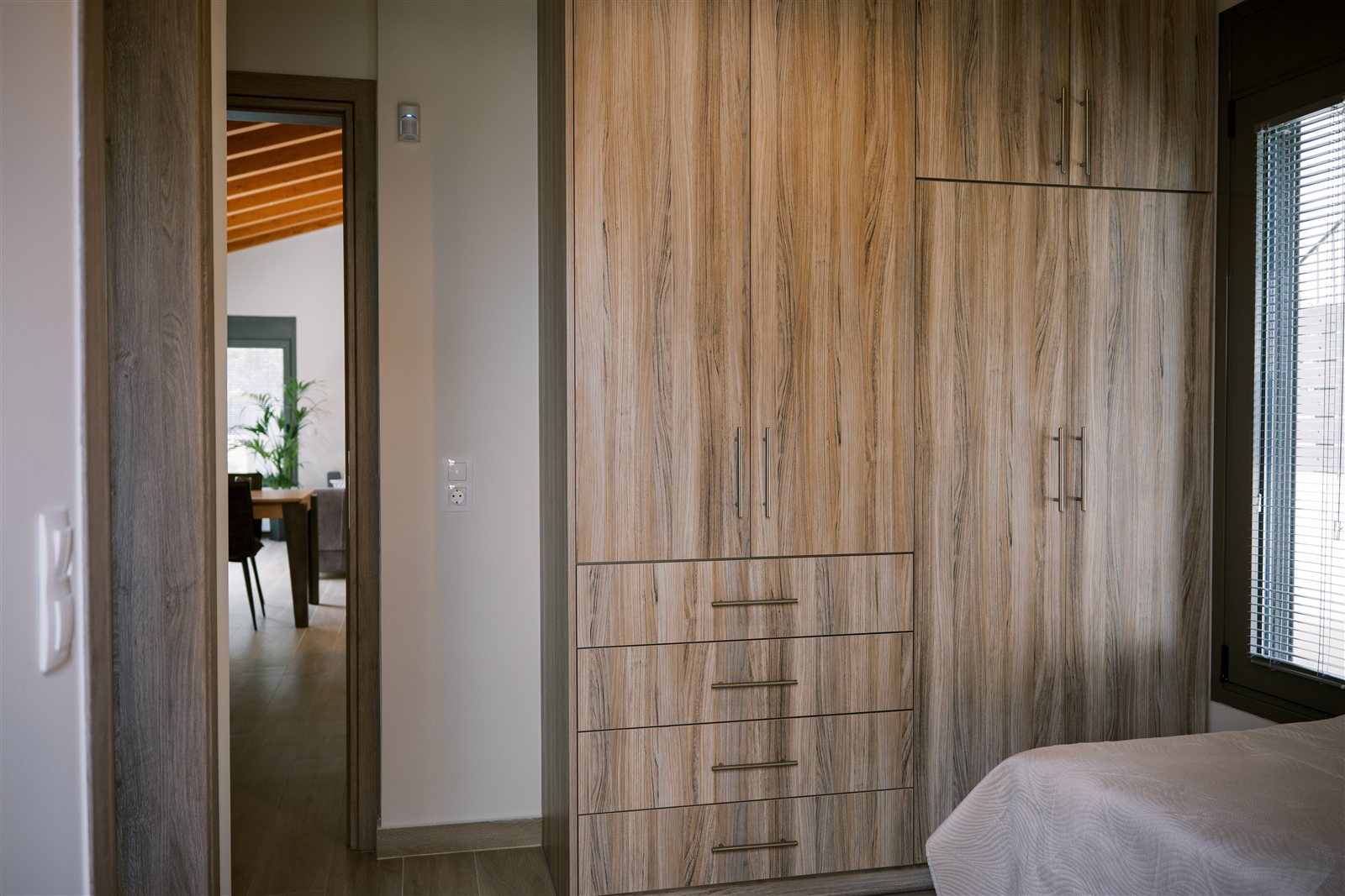 Bedroom storage at Odysseas Seaside Escape
