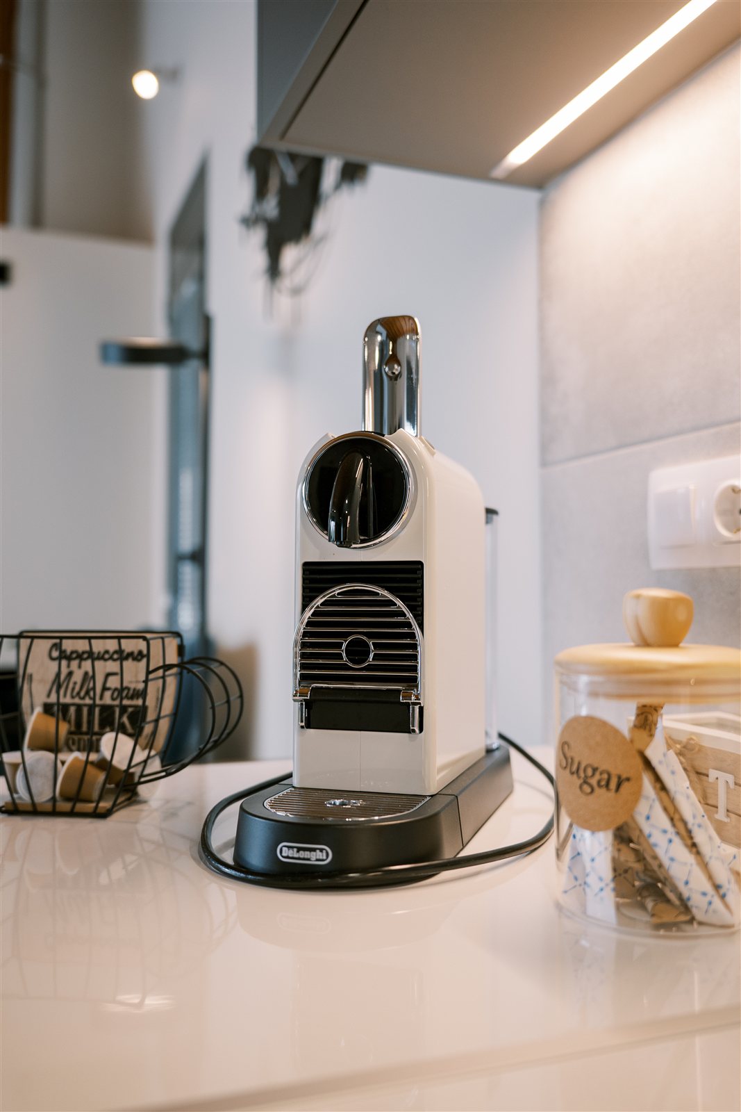Coffee machine at Odysseas Seaside Escape